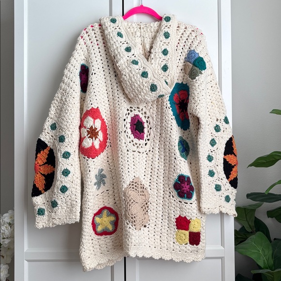 NWT Free People Star Crochet Hoodie, XS/S - Picture 10 of 13